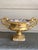 Vintage Large French Baroque Cast Metal Polychrome Water Gilt Vase Jardiniére For Sale - Image 12 of 13