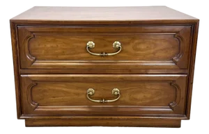 1970’s Mid Century Low 2-Drawer Walnut Chest by Heritage