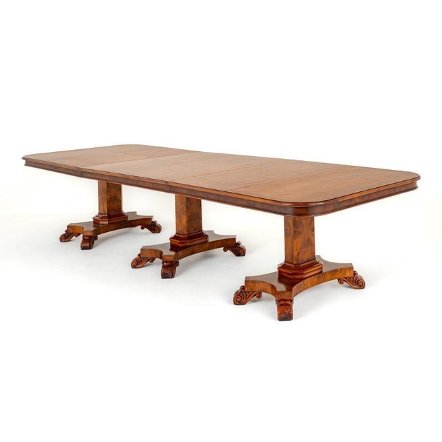 Brown Regency Extendable Dining Table in Walnut by George Bullock, 1920s For Sale - Image 8 of 9