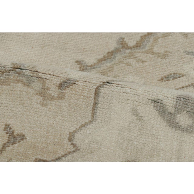 Cream Vintage Turkish Extra-Long Runner With Ornate Medallion Set in Beige - Rug & Kilim For Sale - Image 8 of 9