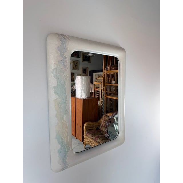 Postmodern 1980's Lee Reynolds Postmodern Minimalist Composite Wall Mirror For Sale - Image 3 of 13