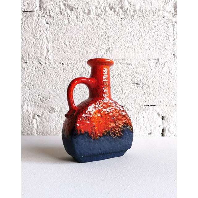 1970s Red & Blue Fat Lava Vase from Dümler & Breiden, 1970s For Sale - Image 5 of 10