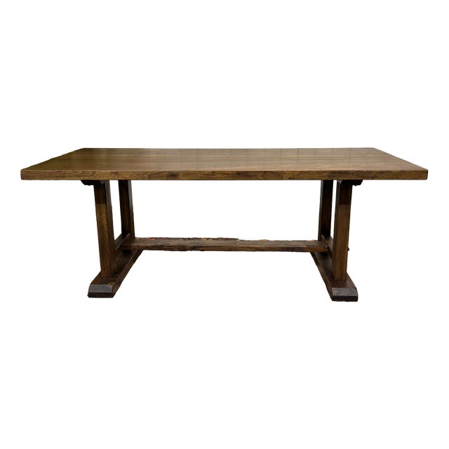 Elm Monastery Table, 1970s For Sale
