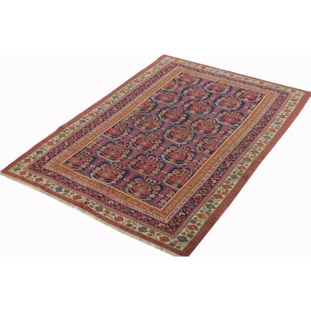 Antique Afshar Area Rug- 4'x5'6" For Sale - Image 9 of 12
