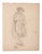 Unknown - Musician - Original Pencil on Paper - 19th Century For Sale
