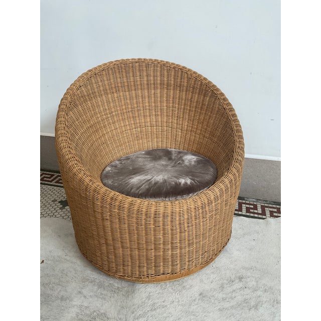1970s Cocoon 'Elephant Boot' Barrel Chair With Cushion, Style of Eerno Aarnio For Sale - Image 5 of 11