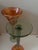 Late 20th Century Late 20th Century Rick Strini Iridescent Orange & Green Art Glass Tulip Goblets, Pair For Sale - Image 5 of 7
