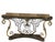 Metal Vintage Henredon Tessellated Stone Console With Sculptural Gold-Tone Scrollwork For Sale - Image 7 of 18