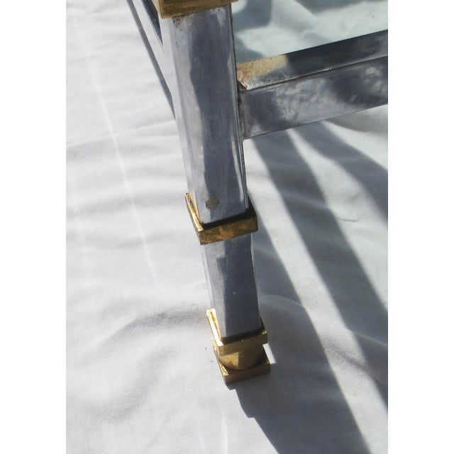 6 Shelf Vintage Chrome, Brass, and Steel Etagere 70s' For Sale - Image 12 of 12