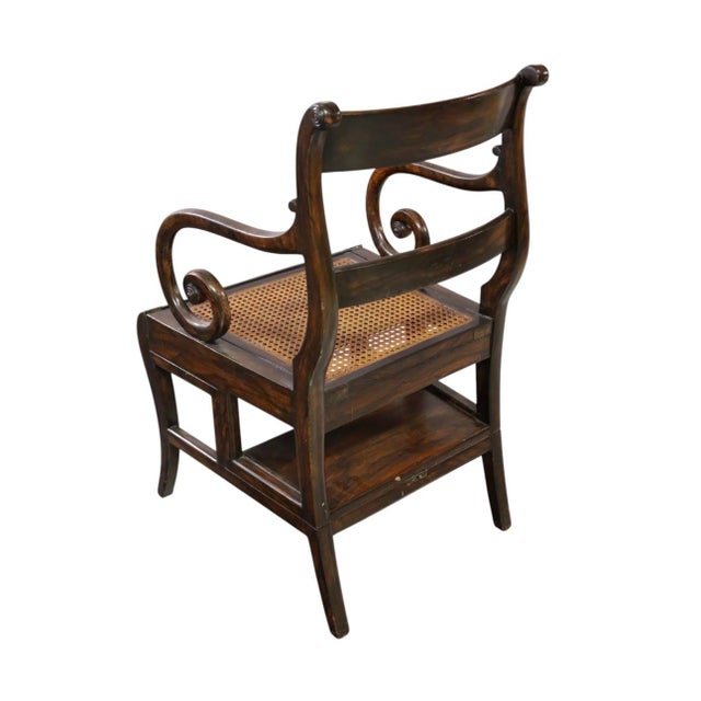 Antique Regency Metamorphic Mahogany Library Ladder Chair.