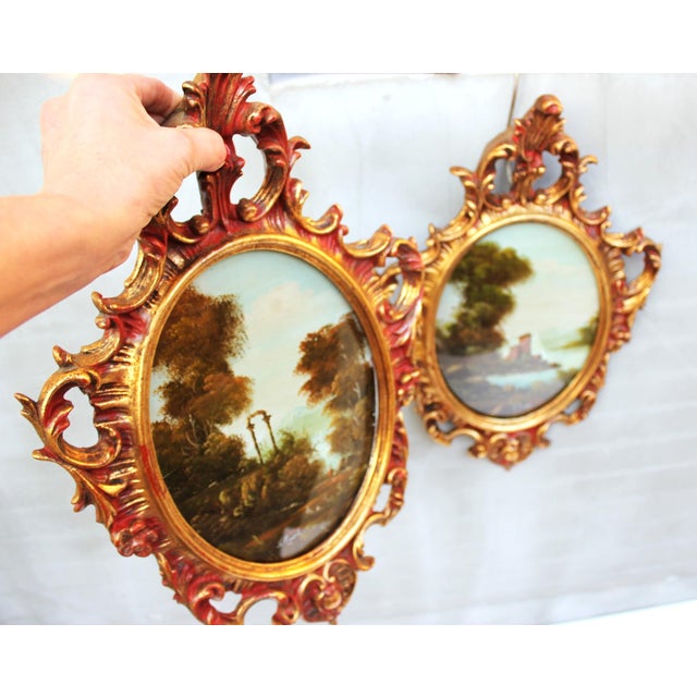 1950s Muriel Halstead, Italian Landscapes, 1950s, Oil Paintings, Framed, Set of 2 For Sale - Image 5 of 11