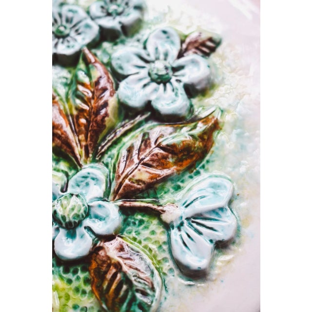 Blue Vintage Italian Maiolica Decorative Plates, Set of 2 For Sale - Image 8 of 12