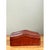This vintage Italian decorative box is wrapped entirely in rich, saddle-brown leather, its sculptural lid rising and...