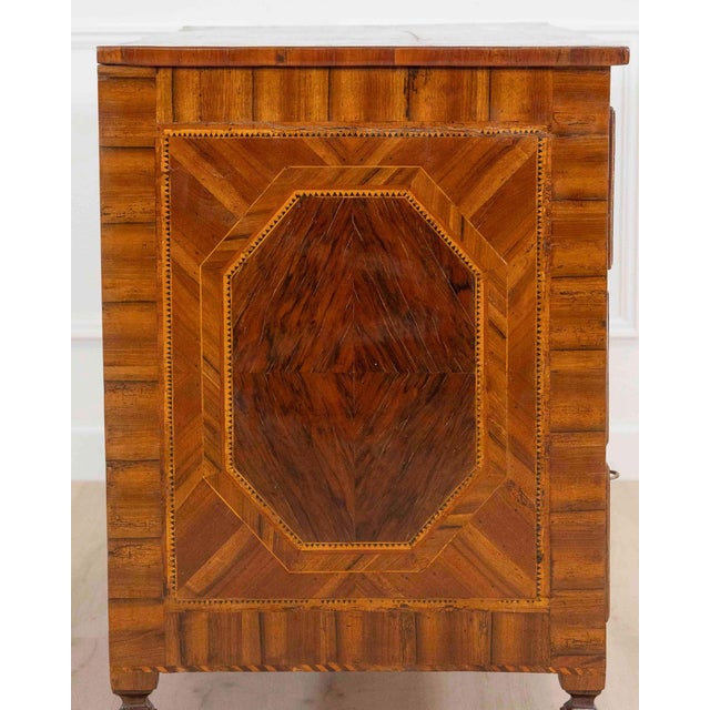 18th Century Modenese 18th-century Louis XVI walnut chest of drawers with various woods For Sale - Image 5 of 9