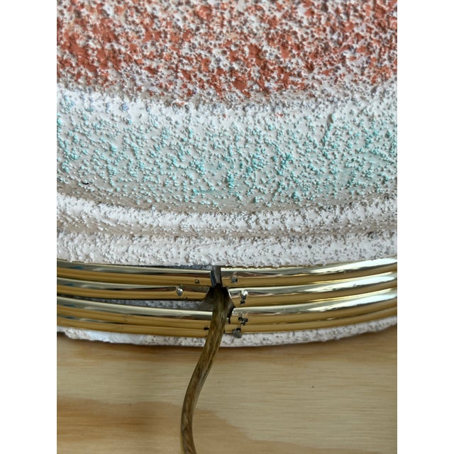Vintage Art Deco Style Lamp in Rainbow Muted Hues - a Pair For Sale - Image 10 of 12