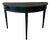 Half-Moon Console Table in Black Patinated Wood For Sale