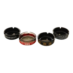 Las Vegas Casino Glass Ashtrays - Set of 4