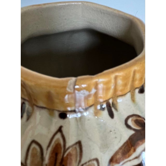 1940s Dutch Plateelbakkerij Zuid-Holland Gouda Lidded Vase For Sale - Image 10 of 12