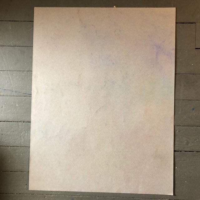 Original Vintage Floral Impressionist Still Life Pastel Drawing For Sale - Image 4 of 5