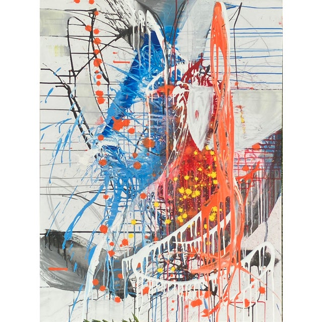 This amazing work has all the energy of the 1950’s. It is a dedicated print. It will arrive framed, stretched and ready to...