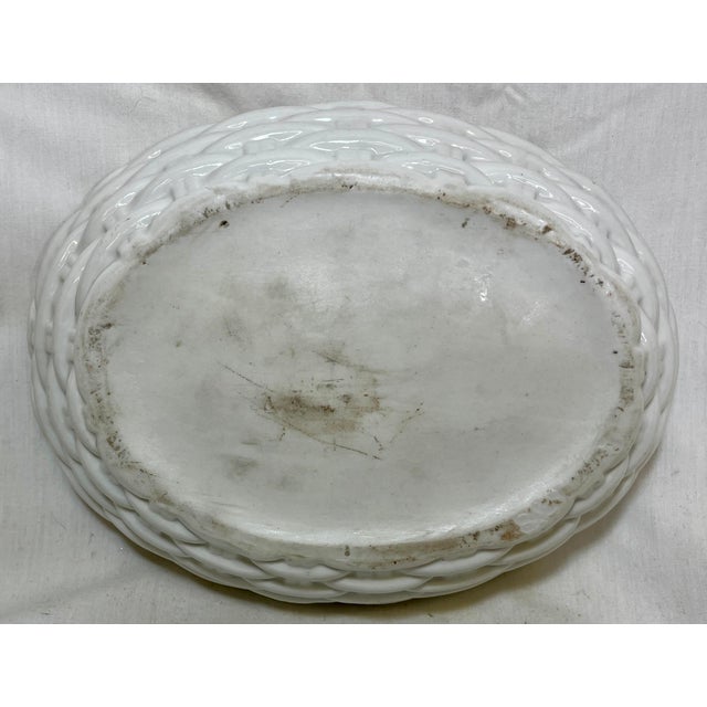 Antique 19th Century Staffordshire Porcelain Hen on a Basketweave Nest From England For Sale - Image 11 of 12