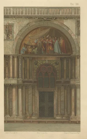 Portal of San Clemente of the Basilica of San Marco, 1881, Paper