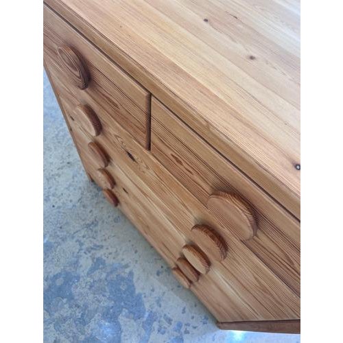 Pine Wood Chest of Drawers with Round Handles For Sale - Image 9 of 11