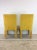 Set of 4 Post Modern Yellow Upholstered Parsons Dining Chairs For Sale - Image 9 of 12