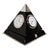 Mid-Century Modern Black Pyramide Table Clock by Gianfranco Ferrè, Italy, 1970s For Sale - Image 3 of 10