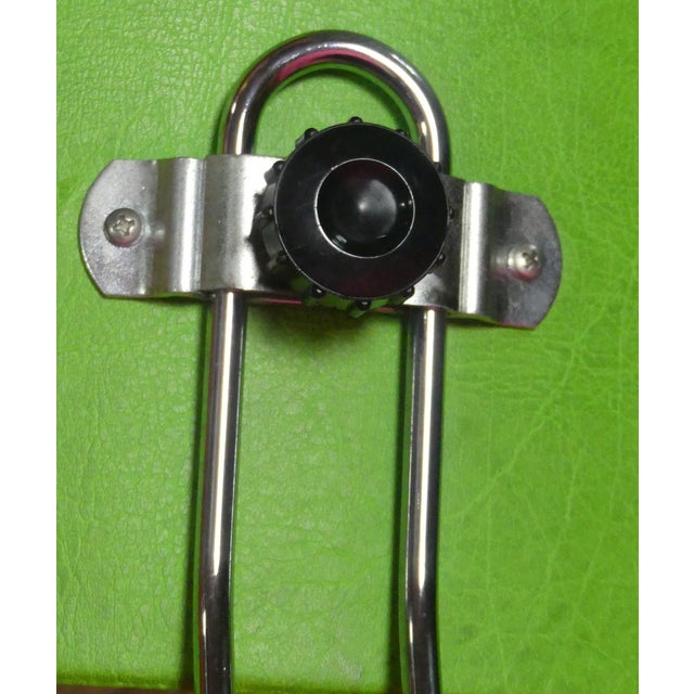 Vintage Swivel Chair in Chrome and Faux Leather, 1960s For Sale - Image 11 of 12