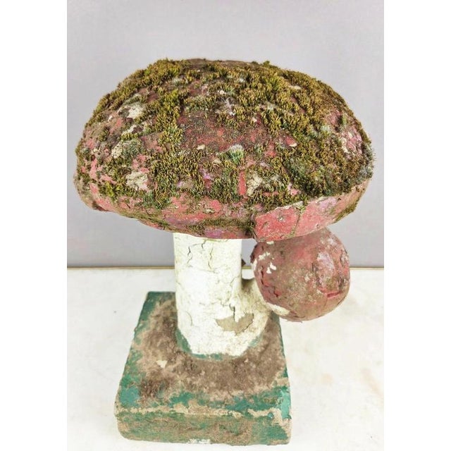 Polychrome Cement Mushroom, 1970s For Sale - Image 6 of 8