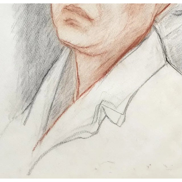 1920s Stéphanie Caroline Guerzoni, Portrait de dame, 1920s, Pencil on Paper For Sale - Image 5 of 7