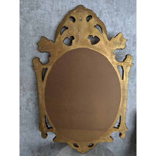 Late 20th Century Late 20th Century Hand Carved Giltwood Mirror For Sale - Image 5 of 5