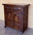 19th Spanish Baroque Carved Walnut Narrow Two Drawer Credenza or Buffet For Sale - Image 17 of 18