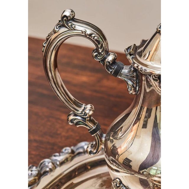 Heirloom Coffee and Tea Service with Venetian Scroll from Oneida, Set of 5 For Sale - Image 3 of 15