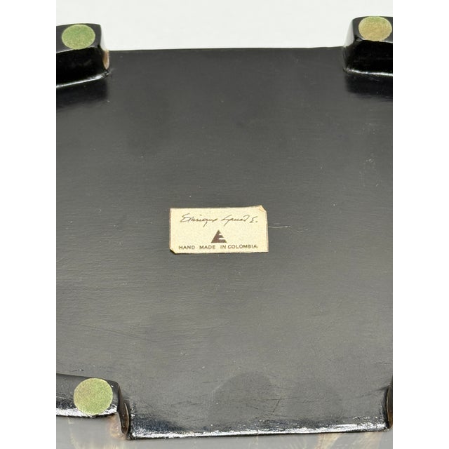 Bone Vintage Neoclassical Style Horn Mosaic Cigar Box by Enrique Garcel, Colombia For Sale - Image 7 of 7