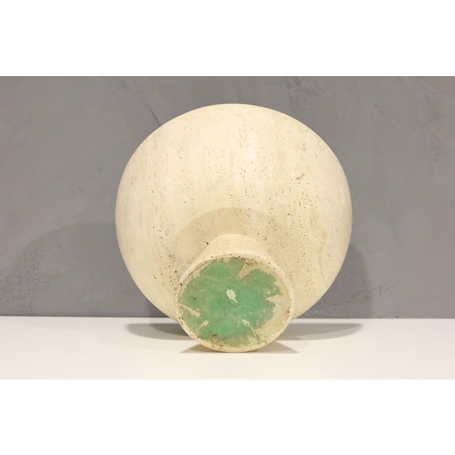 Modern Very Large Travertine Footed Bowl, 1970s For Sale - Image 3 of 7