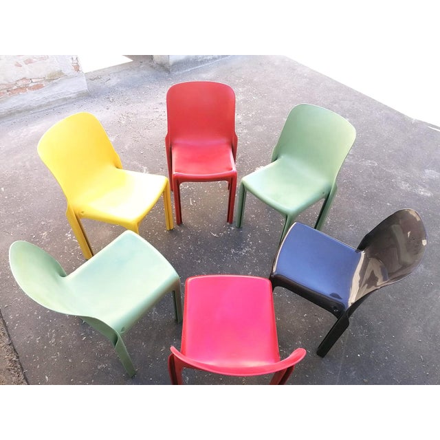 Selene Chairs by Vico Magistretti for Artemide, 1969, Set of 6 For Sale - Image 12 of 18