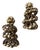 1960s Costume Jewelry Gilt Metal and Beads Italian Clip-on Earrings For Sale