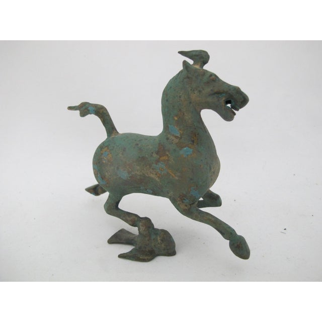 Chinese Bronze Flying Horse of Gansu Han Dynasty Style Figurine Sculpture For Sale - Image 10 of 12