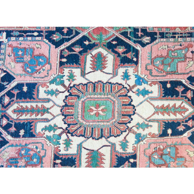 Late 19th Century Persian Heriz Rug For Sale In Chicago - Image 6 of 16