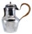 Plain Silver Milk Jug with Straw Handle and Knob on the Hinged Lid For Sale