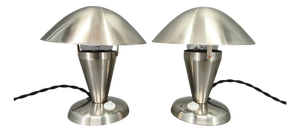 Bauhaus Adjustable Table Lamps in Chrome, 1930s, Set of 2