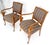 Pair of Regency Style Carved Open Arm Fireside Lounge Chairs Stripe Upholstery For Sale - Image 17 of 18