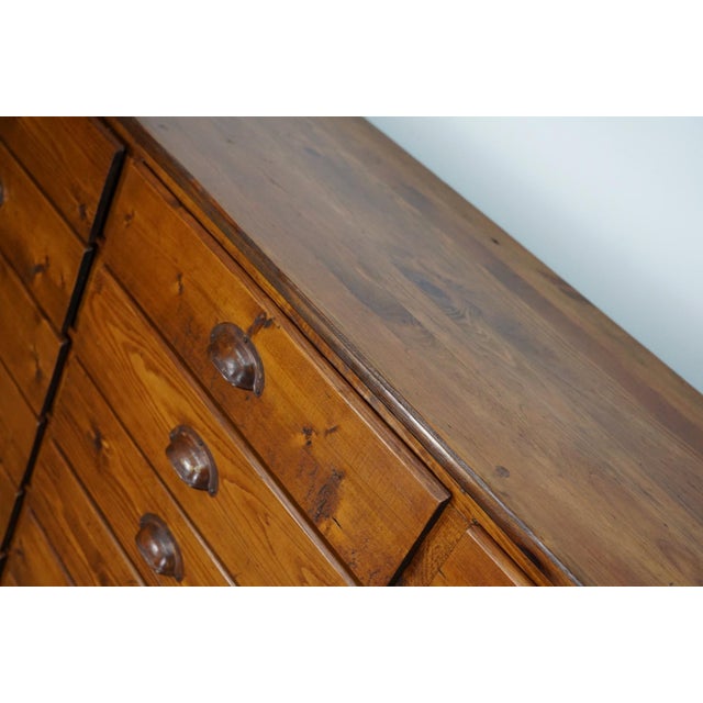 Dutch Pine Industrial Apothecary / Workshop Cabinet, 1950s For Sale - Image 6 of 18