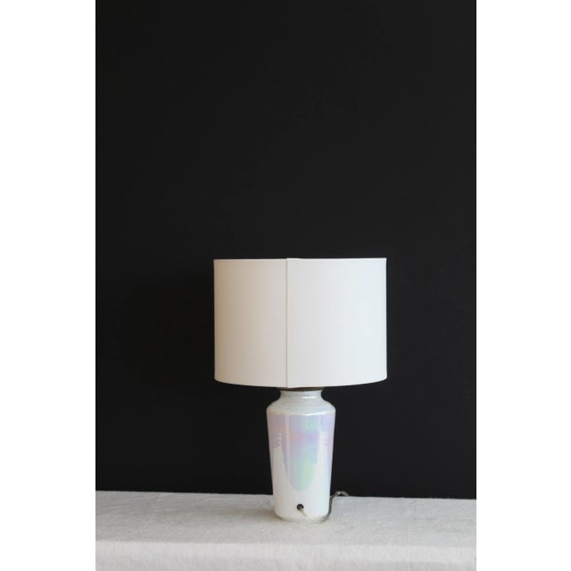 1960s Modern Style Cambridge Glass Table Lamp For Sale - Image 5 of 13