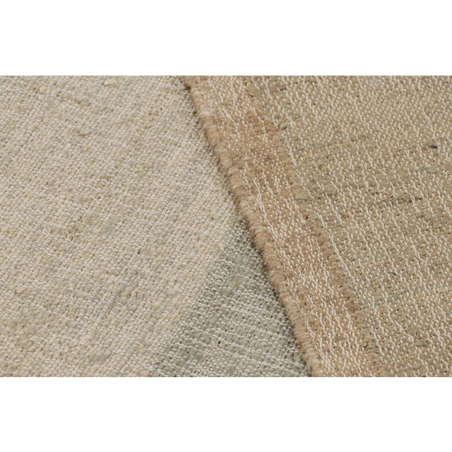 Textile Rug & Kilim’s Abstract Flatweave in Beige with Geometric Patterns - 9x12 For Sale - Image 7 of 7