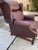 Wood 1970s Vintage Lane Acclaim Leather Wingback Chair Recliner For Sale - Image 7 of 13
