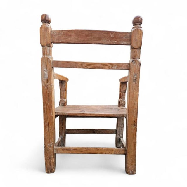 Spanish Armchair in Pine Wood For Sale - Image 9 of 12