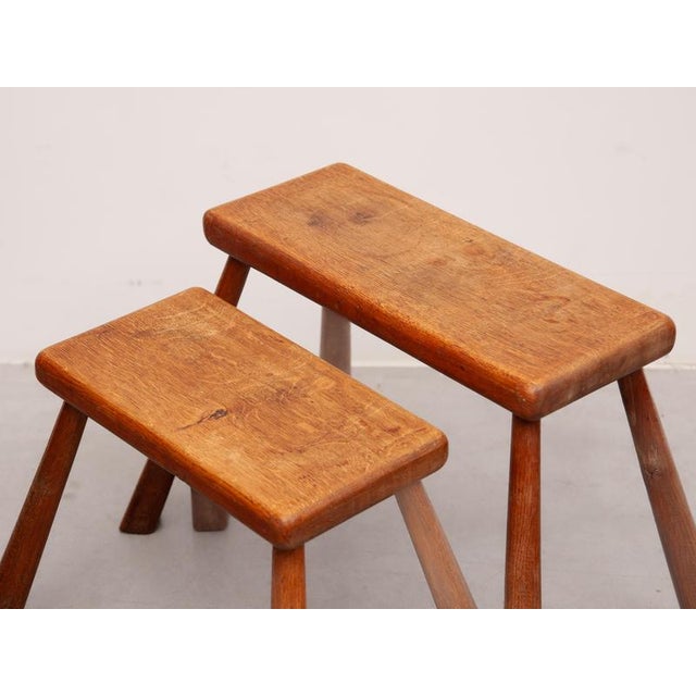 Set of Brutalist Alpine Stools, 1950s For Sale - Image 4 of 18